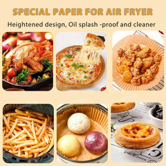 50/100Pcs Air Fryer Disposable Paper Non-Stick Airfryer Baking Papers Round Air-Fryer Paper Liners Paper Kitchen Accessories